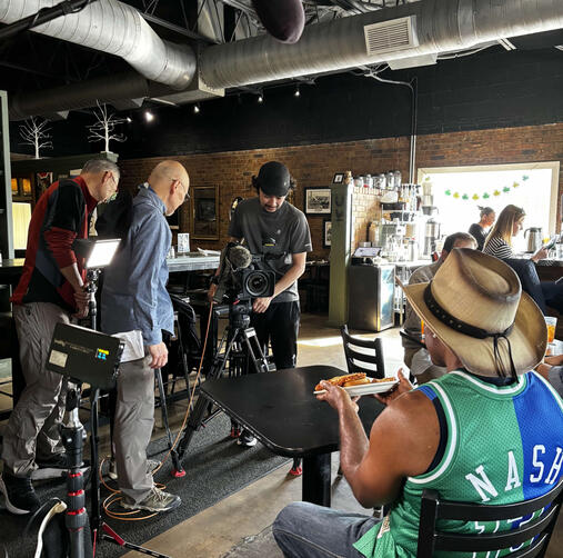 Filming Chicken Fried Steak Filming Chicken Fried Steak